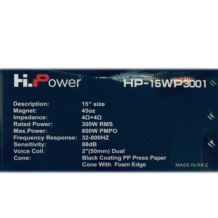 ساب ووفر های پاور مدل Hi power HP-15wp3001