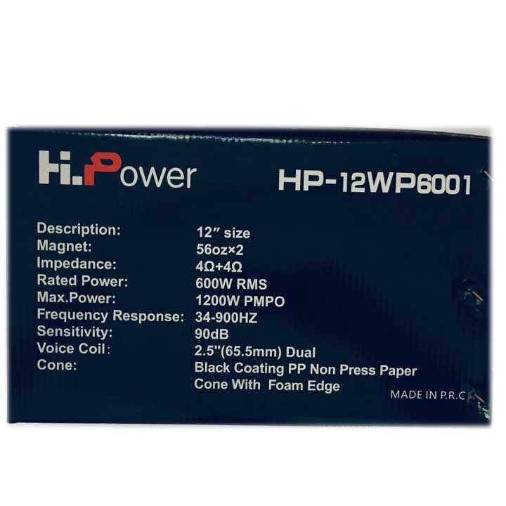 ساب ووفر های پاور مدل HP-12-wp6001